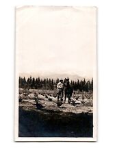 Mounted Horseback Cowboy Photo - Early 1900s Vintage Collectible picture