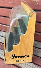 Vintage Hanson wooden COUNTERTOP DISPLAY high speed drill bits picture