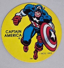 Rare CAPTAIN AMERICA 1983 Ovaltine Marvel Super Hero Sticker 2