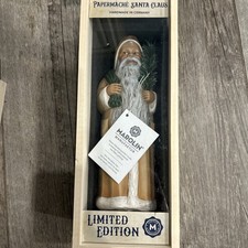 Marolin Limited Edition 10” Papermache Christmas Santa Claus Gold Figurine picture