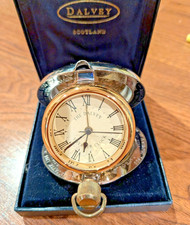 Vintage Dalvey Voyager Stainless Steel Travel Clock Boxed Set picture