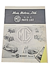 MOSS MOTORS LTD MG Parts List 1970s Edition 18 Midget TC TD TF Catalog Price Lst picture
