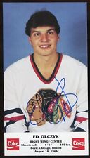 Ed Olczyk signed autograph auto 3.5x6.5 cut Ice Hockey Player BAS Stickered picture