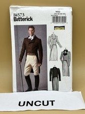 Butterick Pattern B6573 MEN Costume Coat w/ Tails Victorian HISTORY Sz 46-52 UC picture