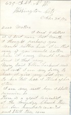1895 Handwritten Letter Washington DC 2 Mother Religious Revival Church Contnent picture