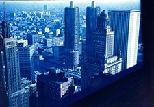 Orig 1967 Slide Chicago Illinois Downtown Skyline Cityscape Aerial View H99 picture
