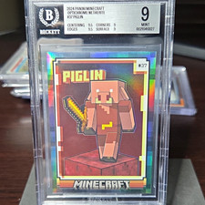 2024 Panini Prizm Minecraft Optichrome Netherite #37 Piglin BGS 9 1/1 ONE OF ONE picture