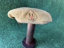 Vintage Spanish Civil War Military Beret with Cap Badge picture
