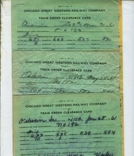 CHICAGO GREAT WESTERN RY. TRAIN ORDERS (15) OELWEIN, IOWA ALL 1961. picture