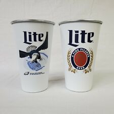 Miller Lite Philadelphia  Eagles 22 Oz Aluminum Cup - Set of Two (2) - New  picture