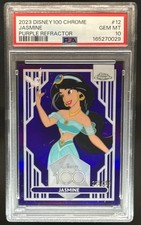 2023 Topps Chrome Disney 100 Jasmine Purple Refractor #/299 PSA 10 GEM MINT picture