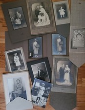 VTG Antique Photo Lot 12 Studio Portraits 1920s 1930s Wedding Flapper Art Deco picture