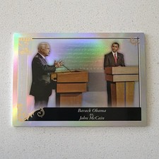 Topps Tribute 2010 Barack Obama vs John McCain Refractor Card #GR-96 picture