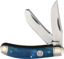 Rough Rider Blue Smooth Bone Sowbelly Stainless Folding Knife 1951 picture