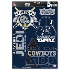 DALLAS COWBOYS STAR WARS YODA & VADER LAPTOP MULTI USE REUSABLE DECALS NEW picture