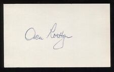 Oscar Roettger Signed 3x5 Index Card Autographed Vintage Baseball Signature picture