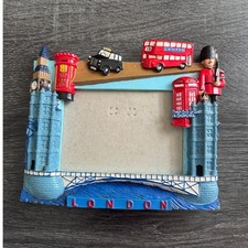 London 3D Resin Photo Frame Landmarks Blue Red Taxi Clock Tower picture