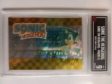1993 Topps Sonic The Hedgehog #1 of 6 PRISM Graded 9 Mint TCCG QR pull Sega picture