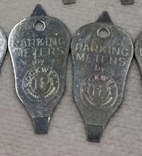 Vintage Lot 2 Rockwell Parking Meter Salesmen Promotional Keychain Screwdriver picture