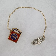 VTG World War 2 WWII Army 82nd Airborne Sweetheart Pin All American Parachutist picture