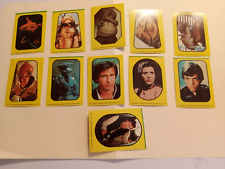 1983 VINTAGE TOPPS RETURN OF THE JEDI SERIES 1 11 Complete Yellow STICKER SET 66 picture