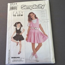 Simplicity 9634 NEW Girls Knit Romper/ Jumper& Tee Shirt EASY Uncut picture