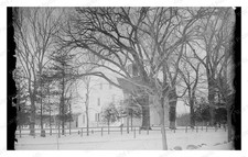 Hingham Massachusetts circa 1870-1910 Winter House Trees Standard Postcard picture
