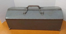 Vintage WWII US Army Military E.J. McAleer Toolbox & Tray Green Philadelphia USA picture