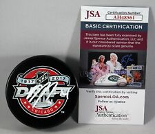 NICK SUZUKI SIGNED 2017 NHL DRAFT Puck MONTREAL CANADIENS AUTOGRAPHED +JSA COA picture