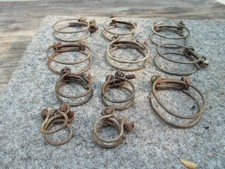 11 Vintage Old Car Truck 2 Wire Radiator Heater Hose Clamp 2