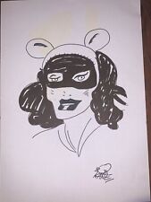Bob Kane Vintage Signed Catwoman Sketch Marvel Comics picture