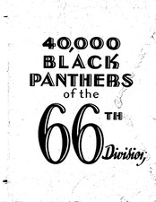 294 Page 40,000 Black Panthers Of The 66th Division WWII Study on Data CD picture