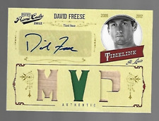 David Freese 2012 Prime Cuts Timeline Trios Materials Signatures MVP Auto 2/5  picture