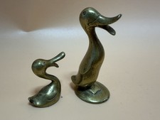Two Vintage KARL HAGENAUER Brass Ducks Figurine WHW Art Deco picture