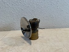 Vintage Brass Carbide Miners Headlamp Light Auto Lite Made In USA Mining Lamp picture
