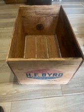 Vintage Wood Apple Crate H.F. BYRD Virginia Apples Winchester VA 1 BU picture