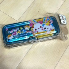 Q-Lia Heisei Retro Tin Pencil Case – Rabbit Hamster Bear, Rare Vintage Japan picture