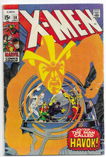 X-Men 58 Neal Adams 1st Havok in costume picture