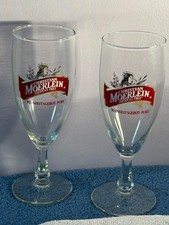 Beer glasses set of 2 Christian Moerlein Stemmed Glasses PO2514 picture