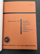 1963 NASA SP-39 Project Mercury Chimpanzee Flights HARDCOVER NASA REFERENCE COPY picture