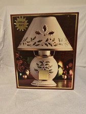 LENOX Holiday Tea Light Lamp Christmas Holly Berry Candle Holder 10