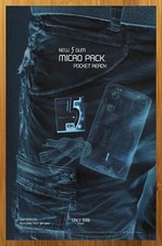 2012 Wrigley's 5 Gum Micro Pack Print Ad/Poster Cobalt Candy Smartphone Pop Art picture