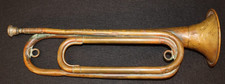 WWI US Army Quartermaster Corps Bugle 'JW YORK & Sons Michigan' Bugler, Issued picture