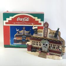 Coca Cola Kurt S Adler Diner Christmas Village Lighted House Vintage 1998 picture