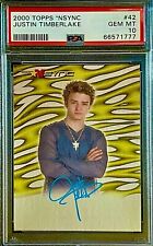 POP 2 PSA 10 RC Justin Timberlake 2000 Topps NSYNC Rookie Gold Facsimile Auto picture