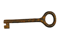 Large Antique Cast Iron Jailer's Skelton Key 7