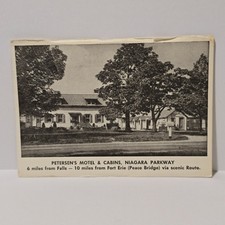 Postcard Petersen's Motel and Cabins Niagara Parkway Chippewa Ontario Canada picture