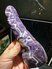 1pc Natural Dreamy Amethyst Carved Penis Skull Crystal Reiki Healing Decor Gift picture