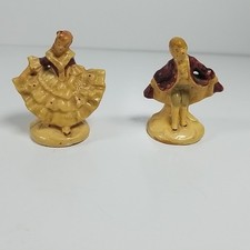Vtg 1940s Figurines New Art Wares Chalkware French Colonial Courting Couple 3