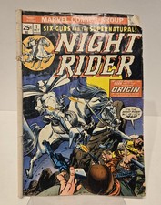 Vintage 1974 Night Rider #1 Ghost Western Key Issue Marvel Comics Bronze Age picture